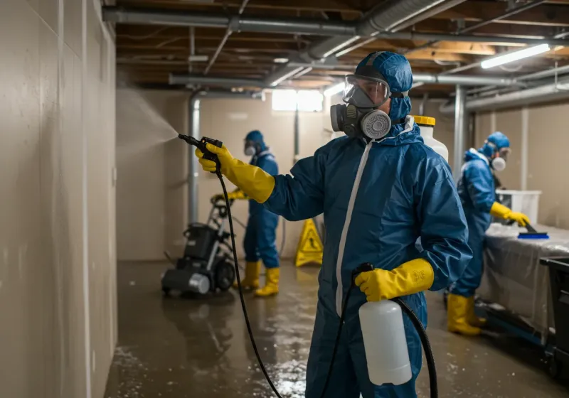 Basement Sanitization and Antimicrobial Treatment process in Hampshire County, WV