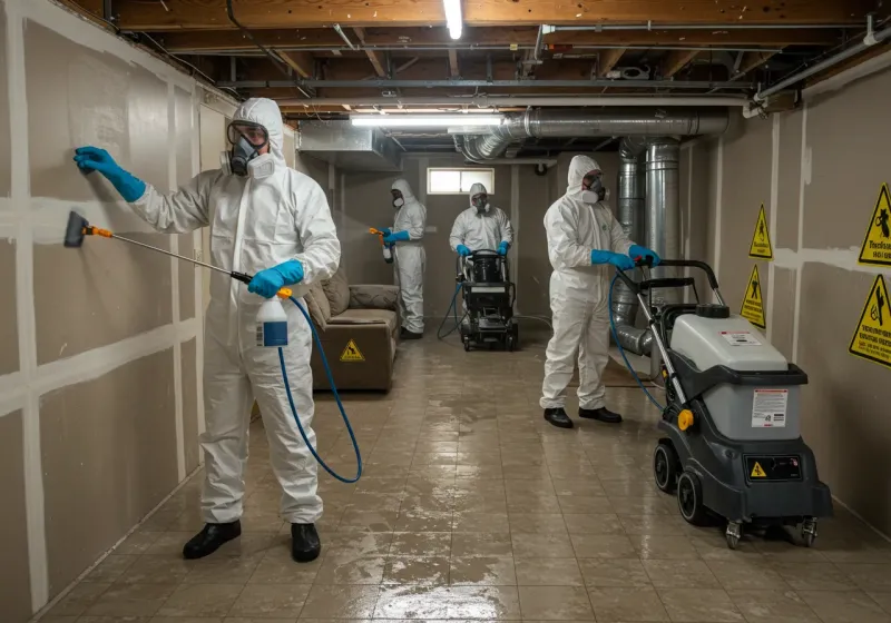 Basement Moisture Removal and Structural Drying process in Hampshire County, WV